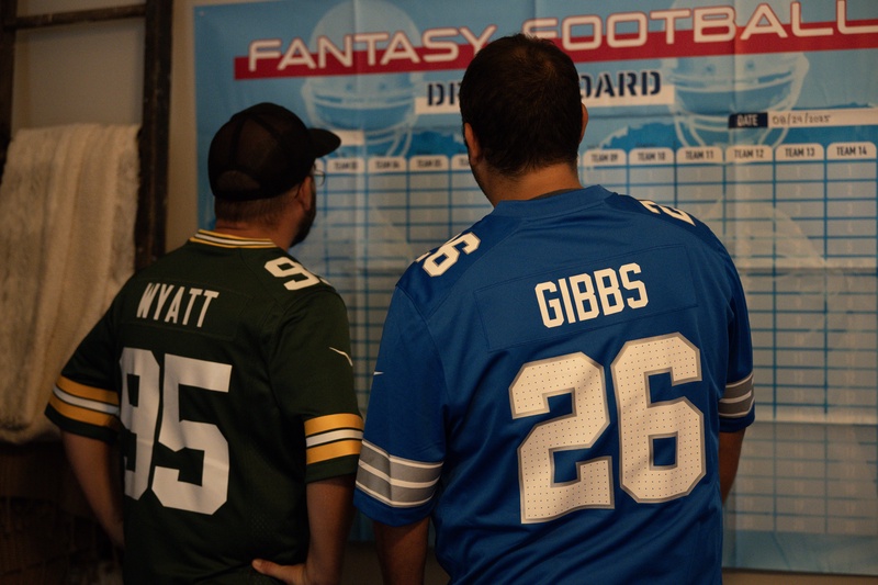 Wesley and Chris Plotting at the Draft Board